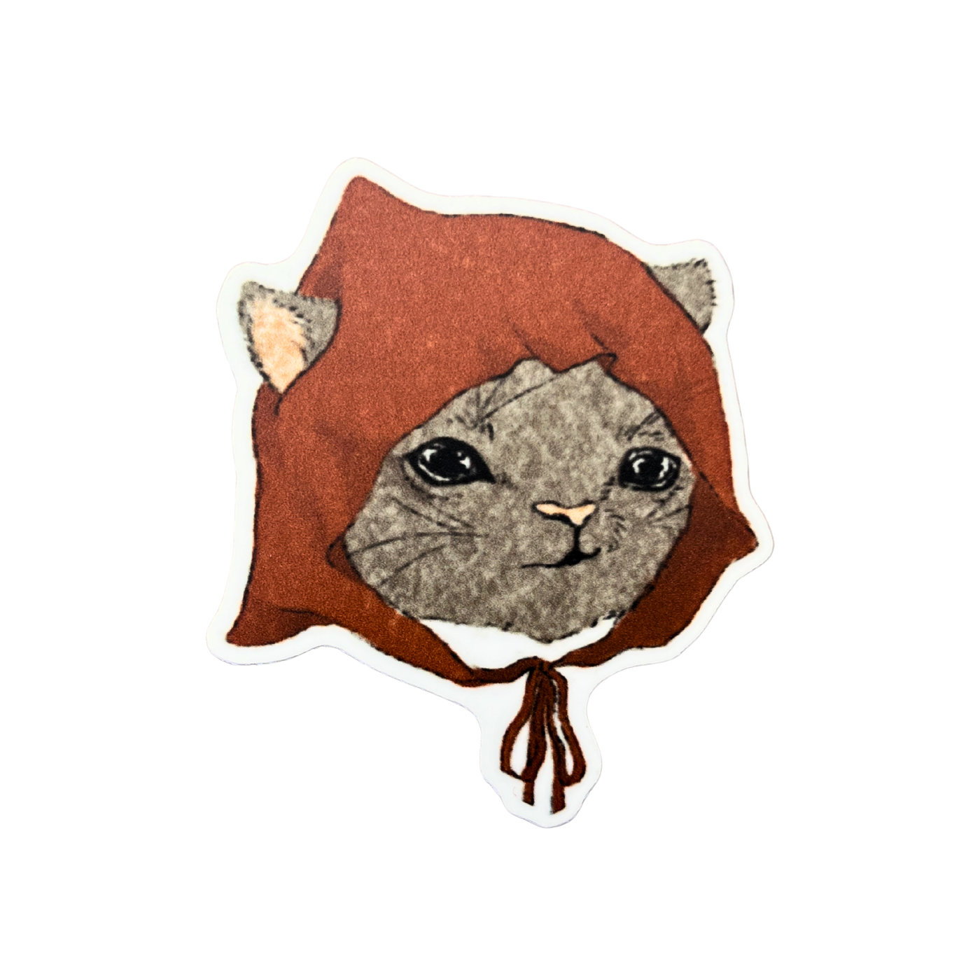 Red Riding Hood Cat Sticker