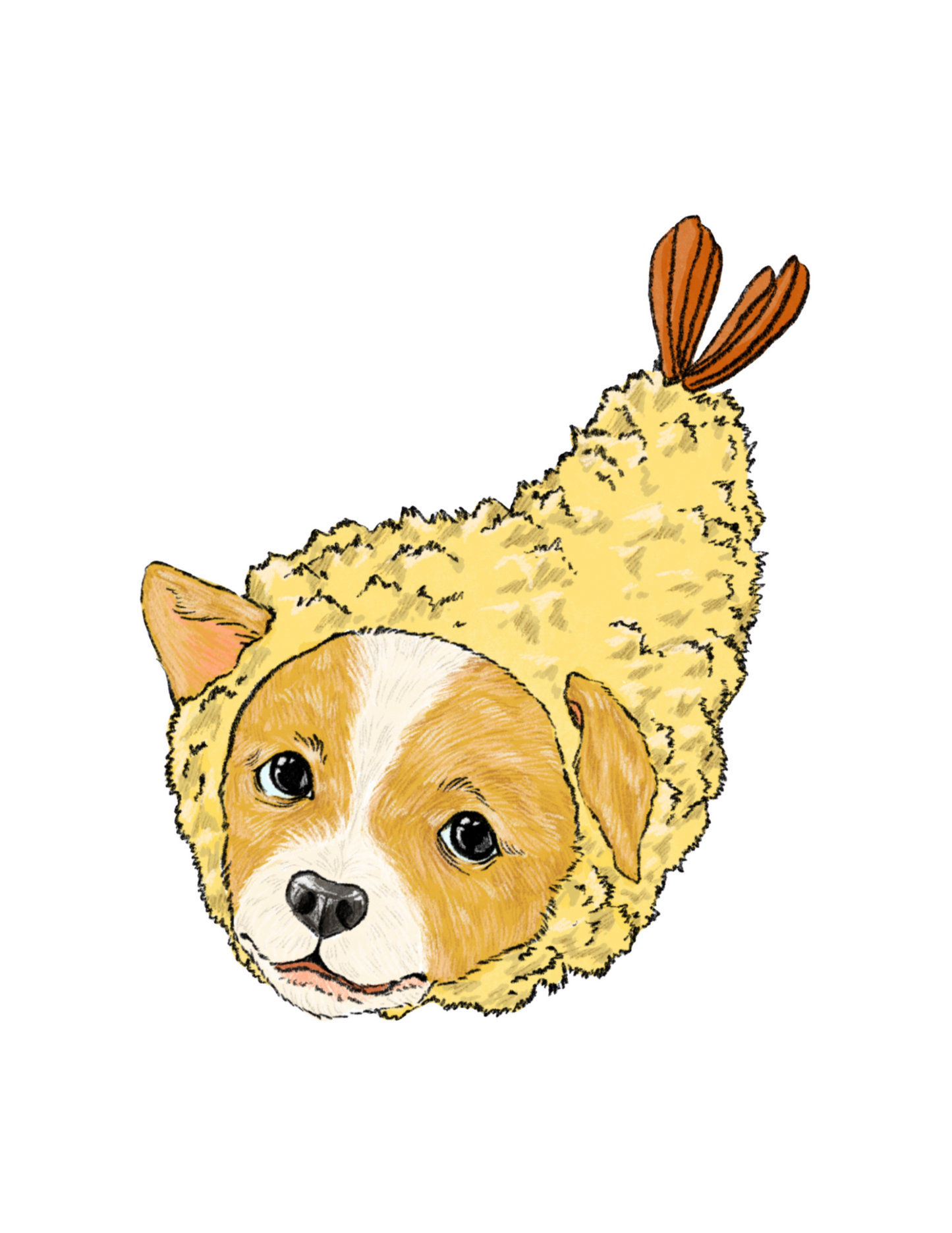 Tempura Corgi Sticker