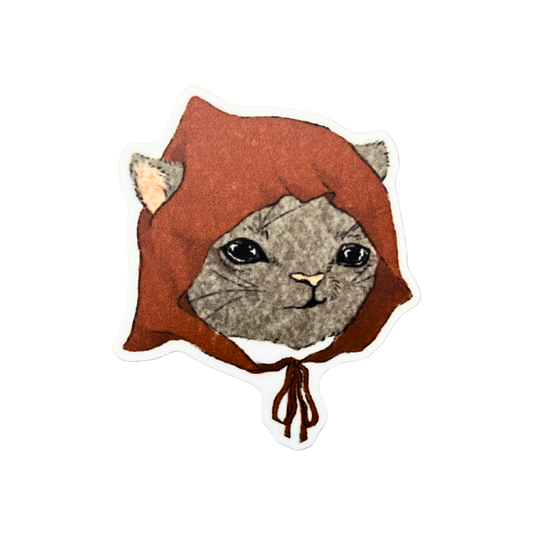 Red Riding Hood Cat Sticker