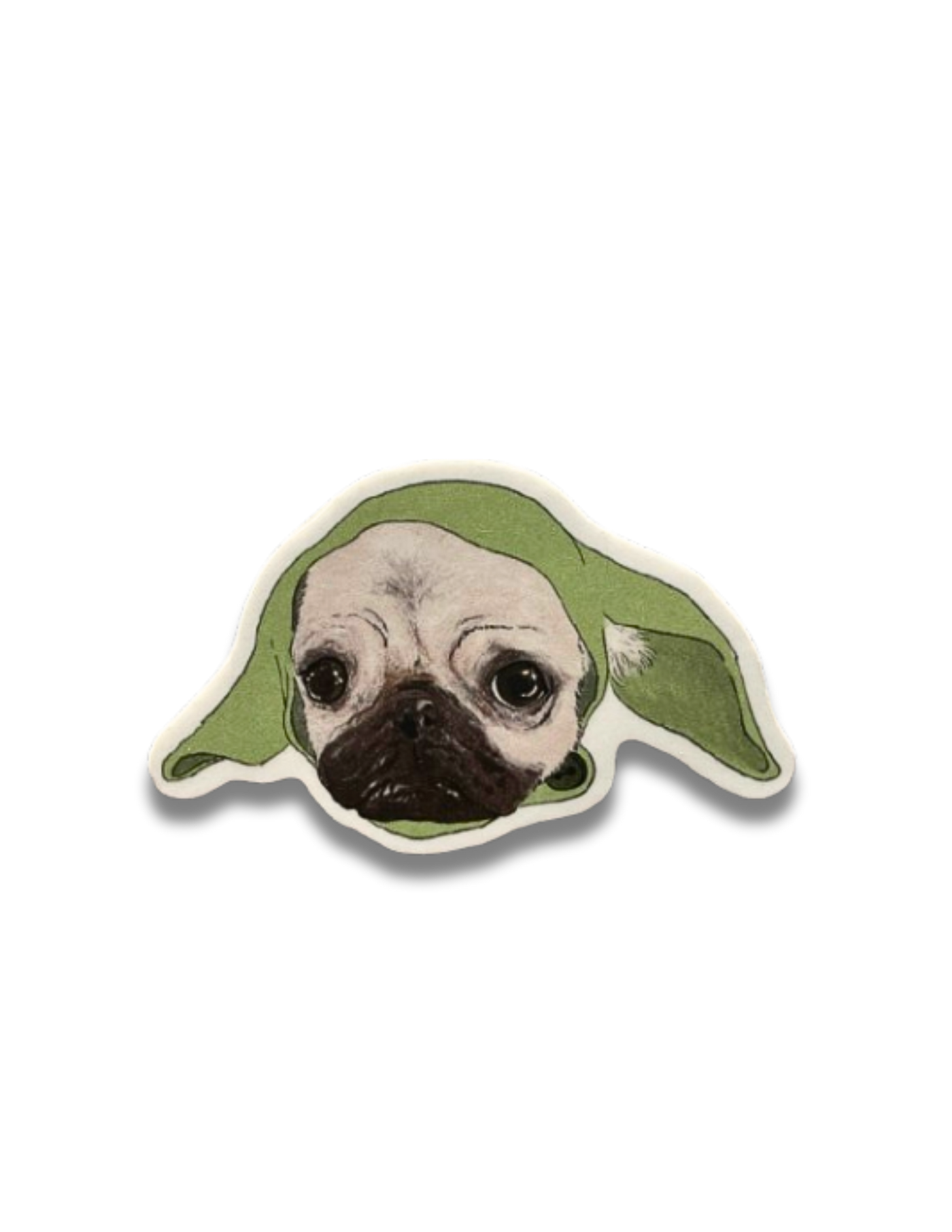 Baby Yoda Pug Sticker