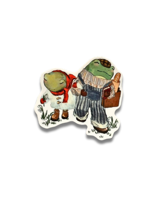 Frog Buddies in Winter Sticker