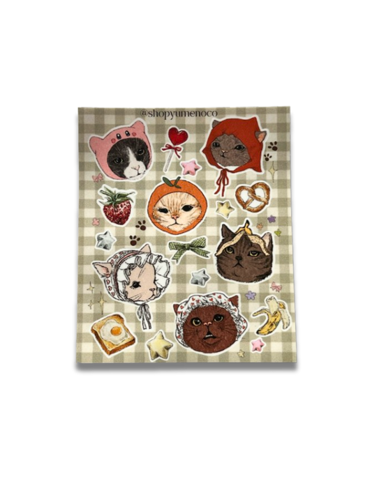 Cats with Hats Sticker Sheet