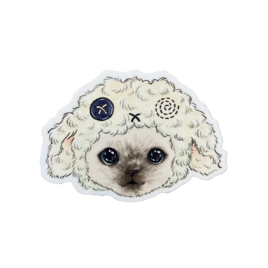 Lamb Hat Siamese Sticker
