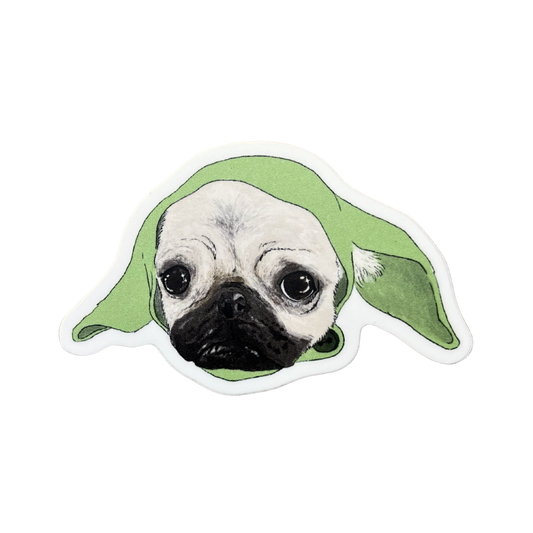 Baby Yoda Pug Sticker