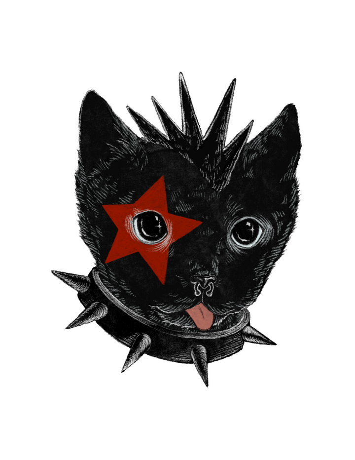 Punk Cat Sticker