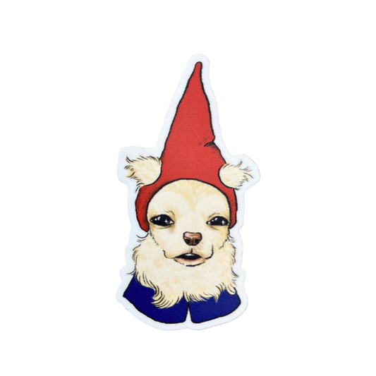 Garden Gnome Dog Sticker