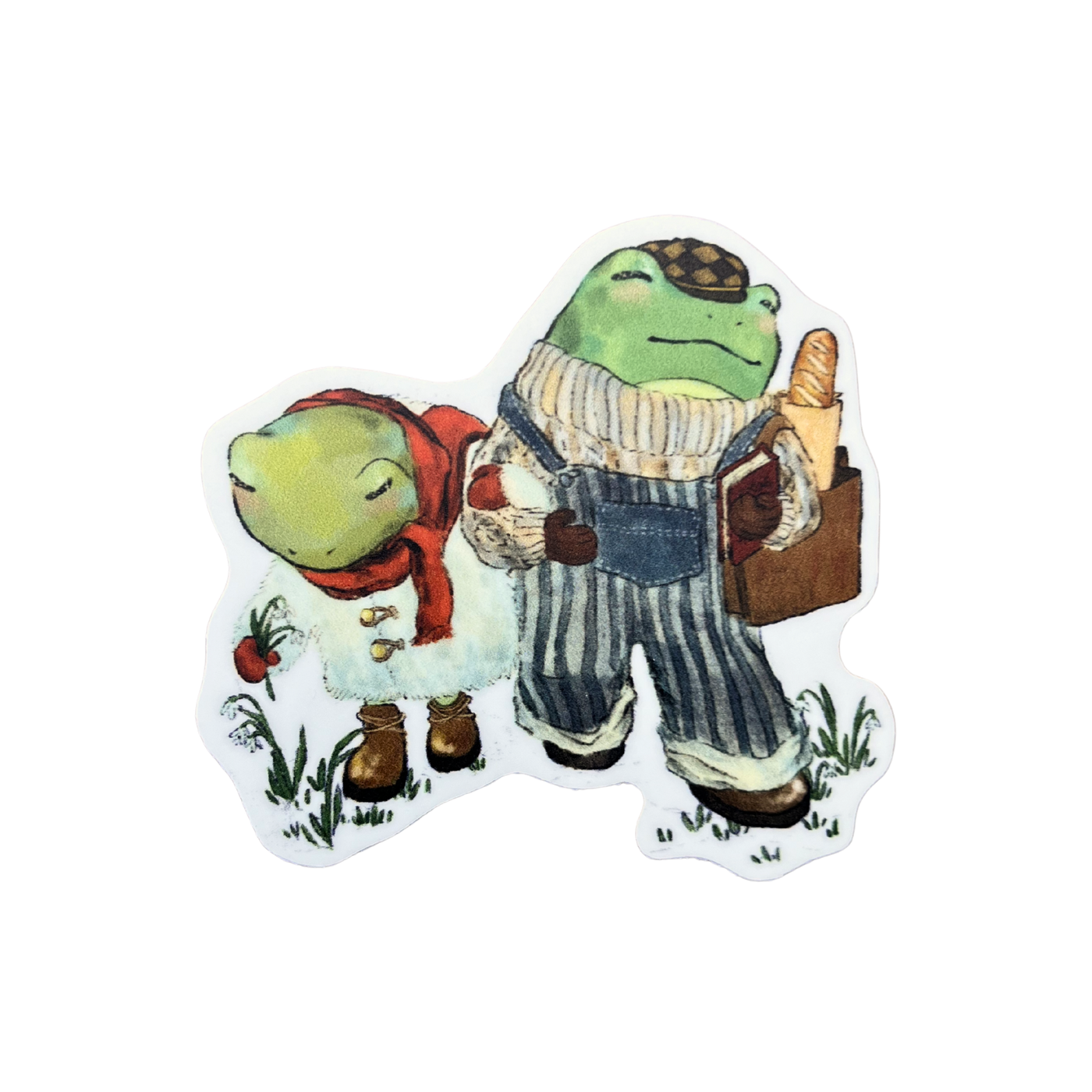 Frog Buddies in Winter Sticker