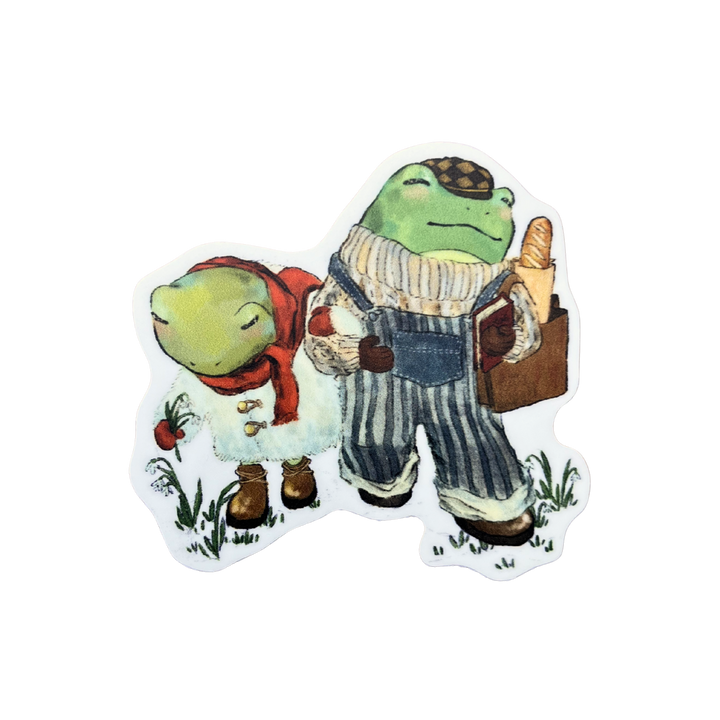 Frog Buddies in Winter Sticker