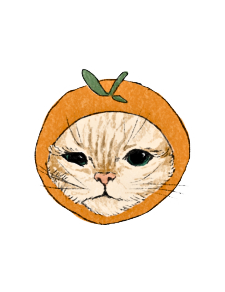 Orange Cat Sticker