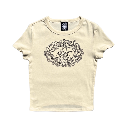 Sleeping on Clovers Bunny Baby Tee