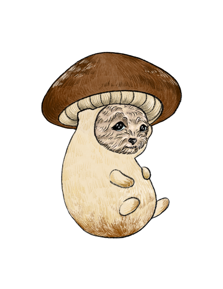 Mushroom Dog Sticker