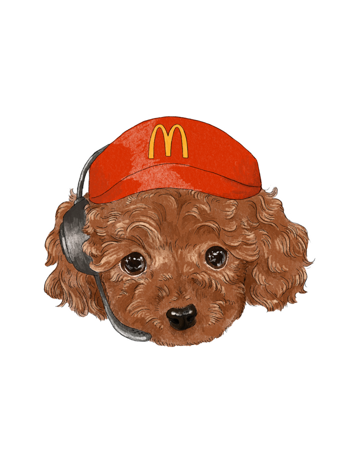 McDonald's Worker Dog Sticker