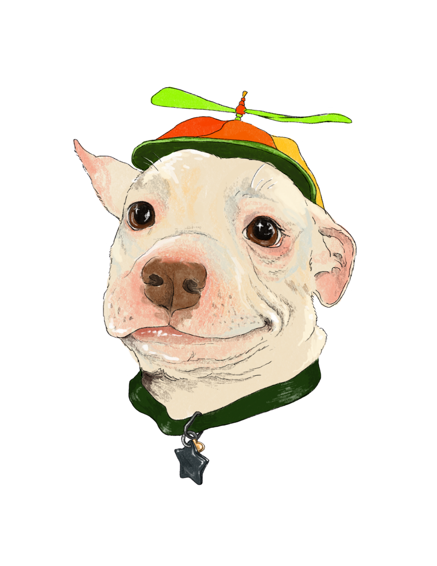 Propeller Hat Pitbull Sticker