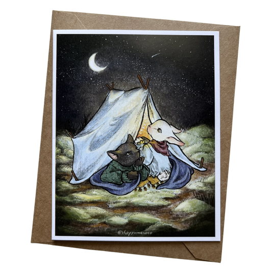 Camping Animals Greeting Card