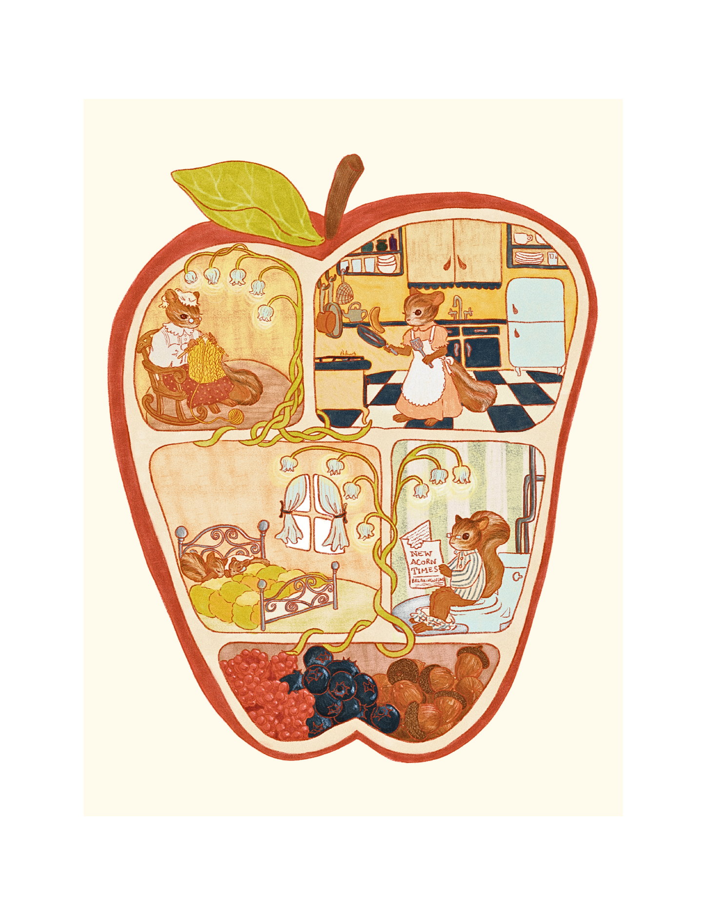 Apple House Print