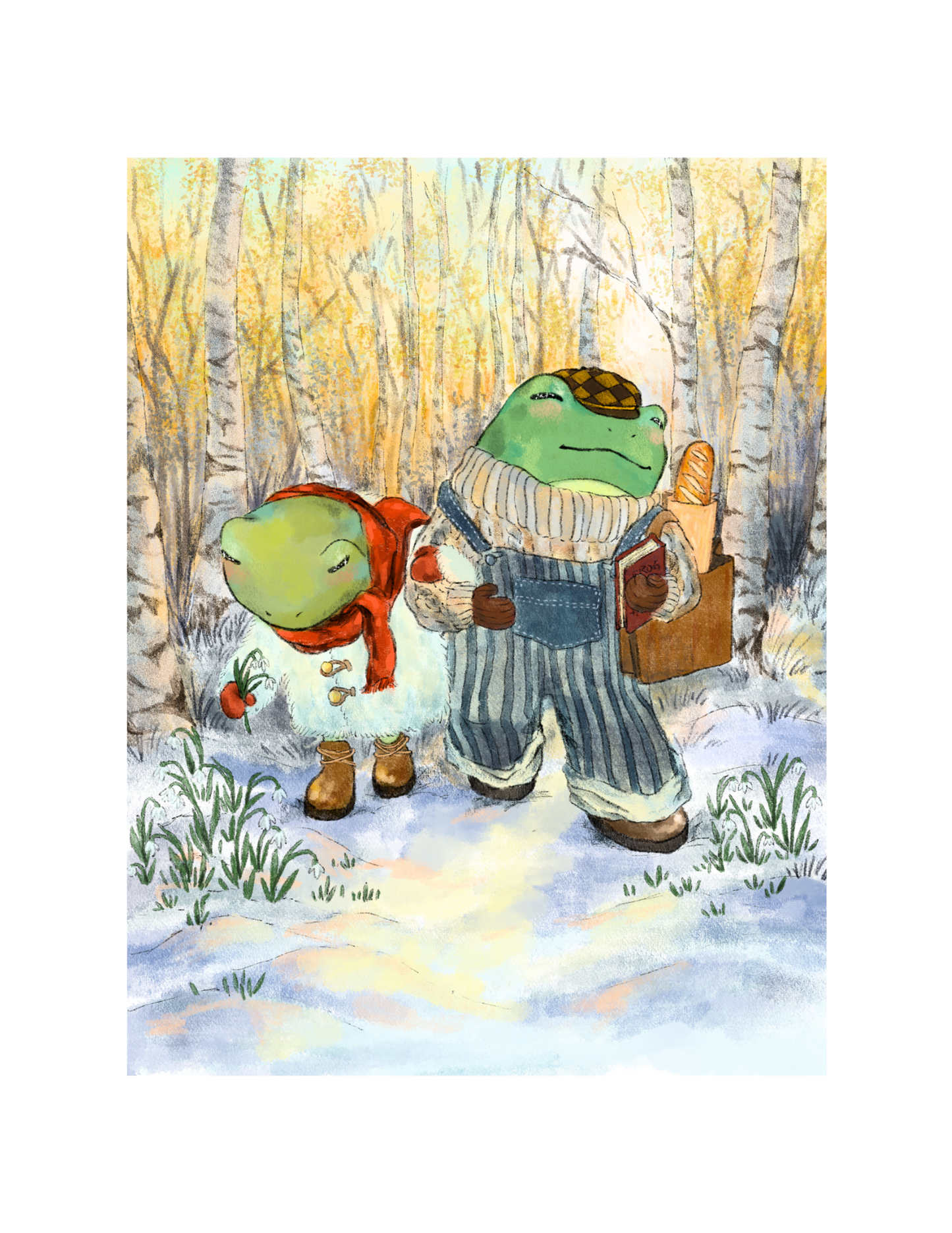 Wintery Frog Print