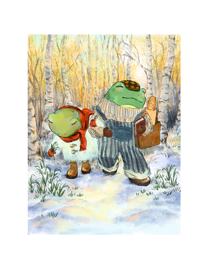 Wintery Frog Print