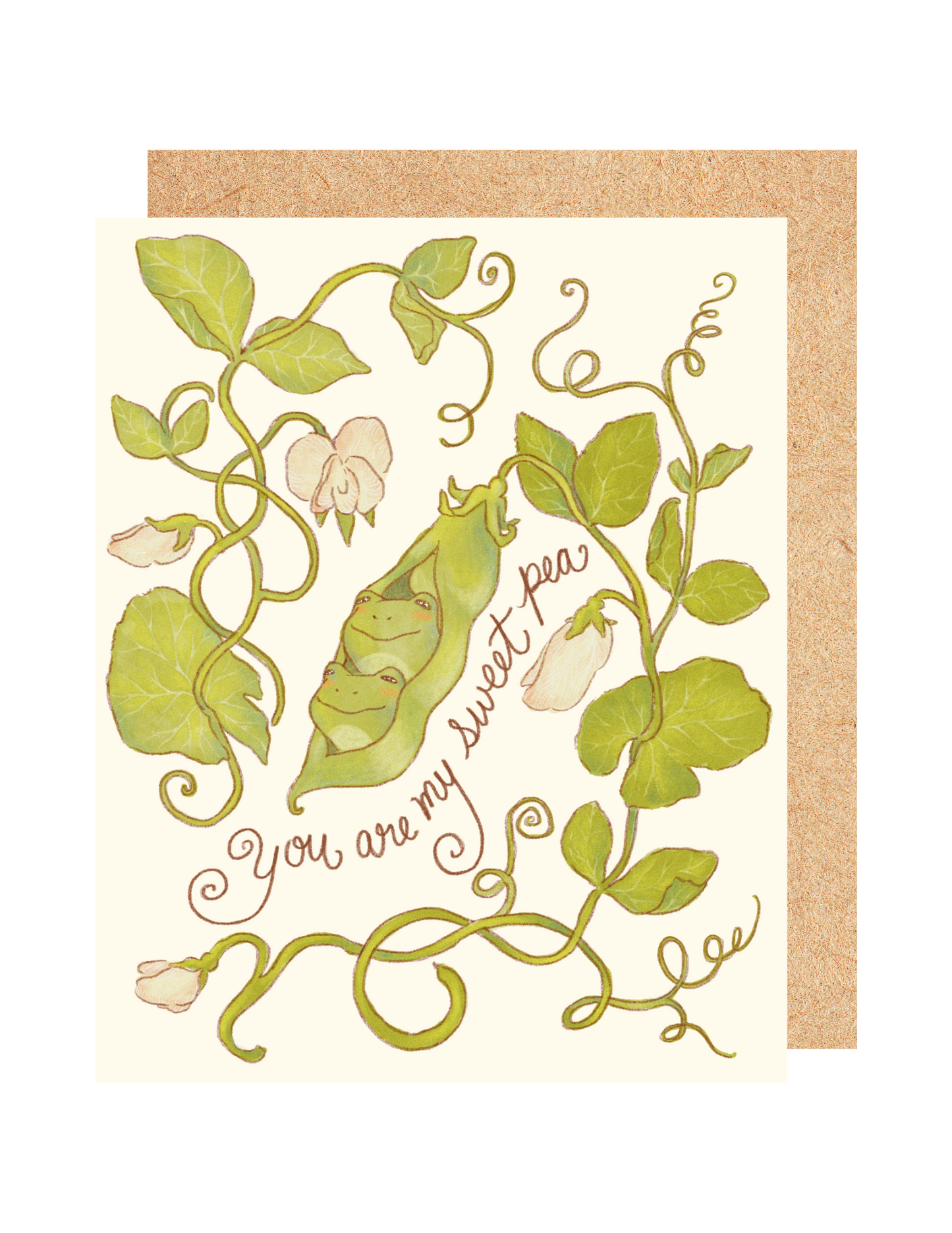 Sweet Pea Greeting Card