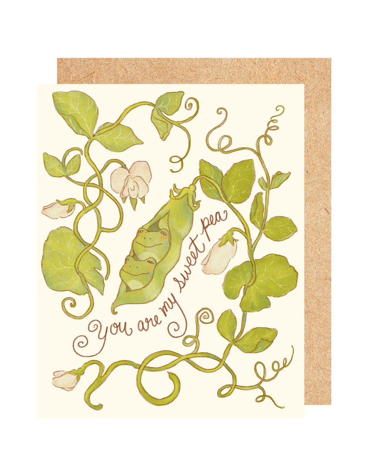 Sweet Pea Greeting Card