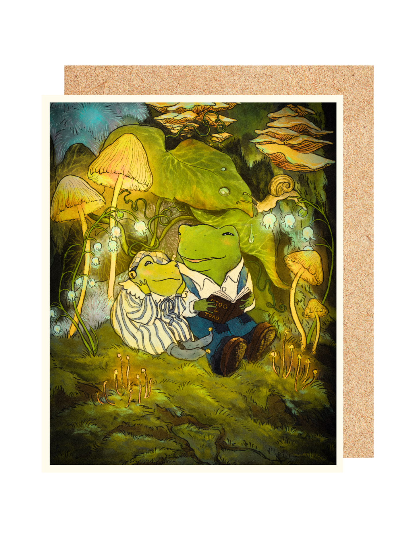 Bedtime Story Frog Greeting Card