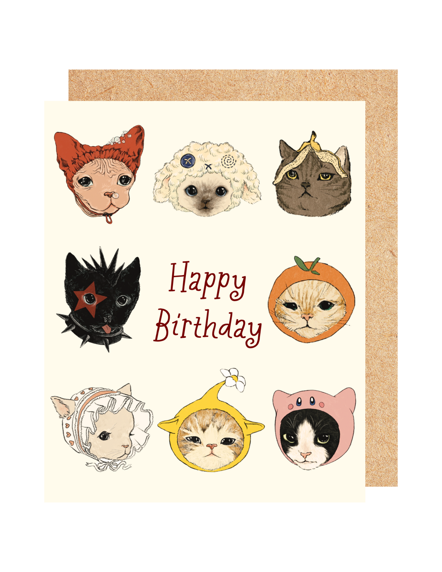 Cats Wearing Hats Greeting Card