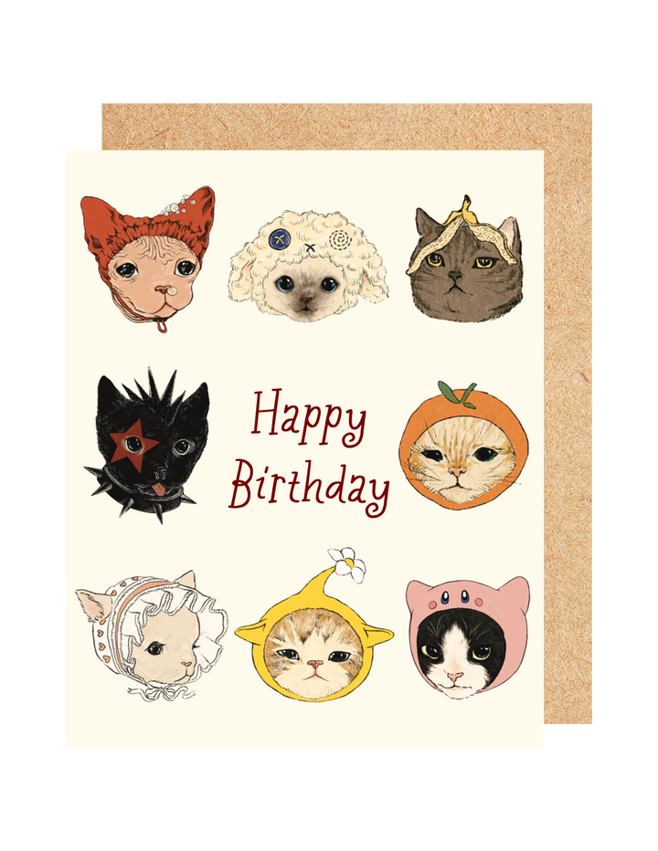 Cats Wearing Hats Greeting Card