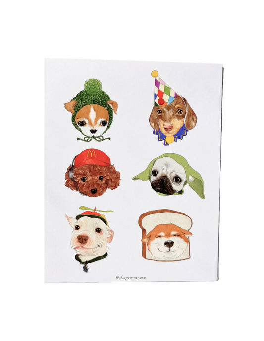 Dogs Wearing Hats Greeting Card