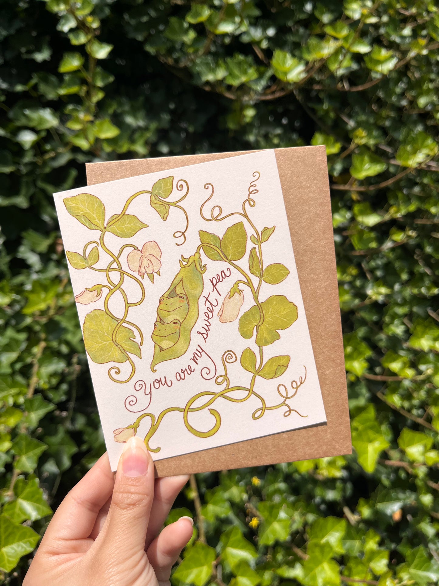 Sweet Pea Greeting Card