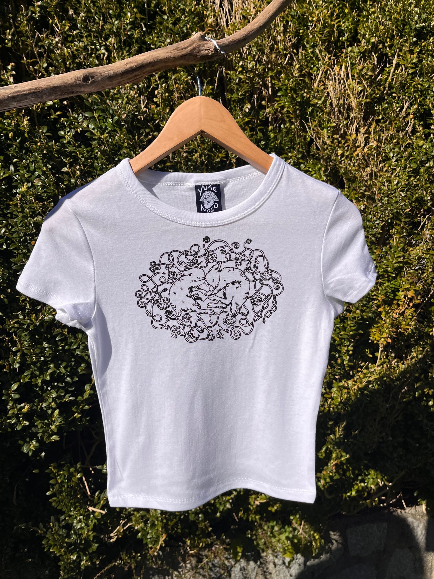Sleeping on Clovers Bunny Baby Tee