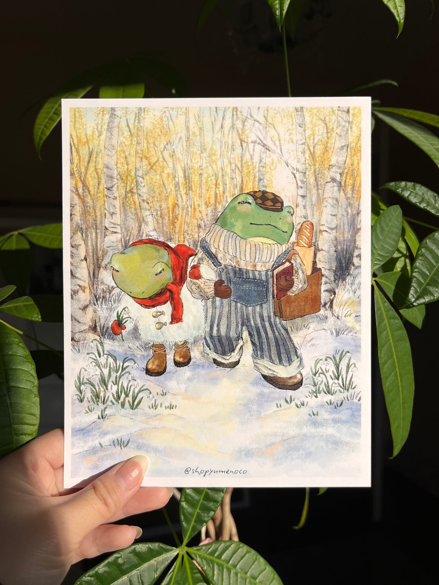 Wintery Frog Print
