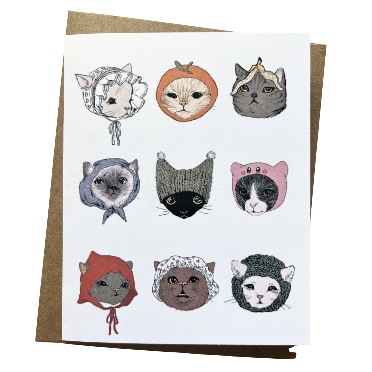 Cats Wearing Hats Greeting Card