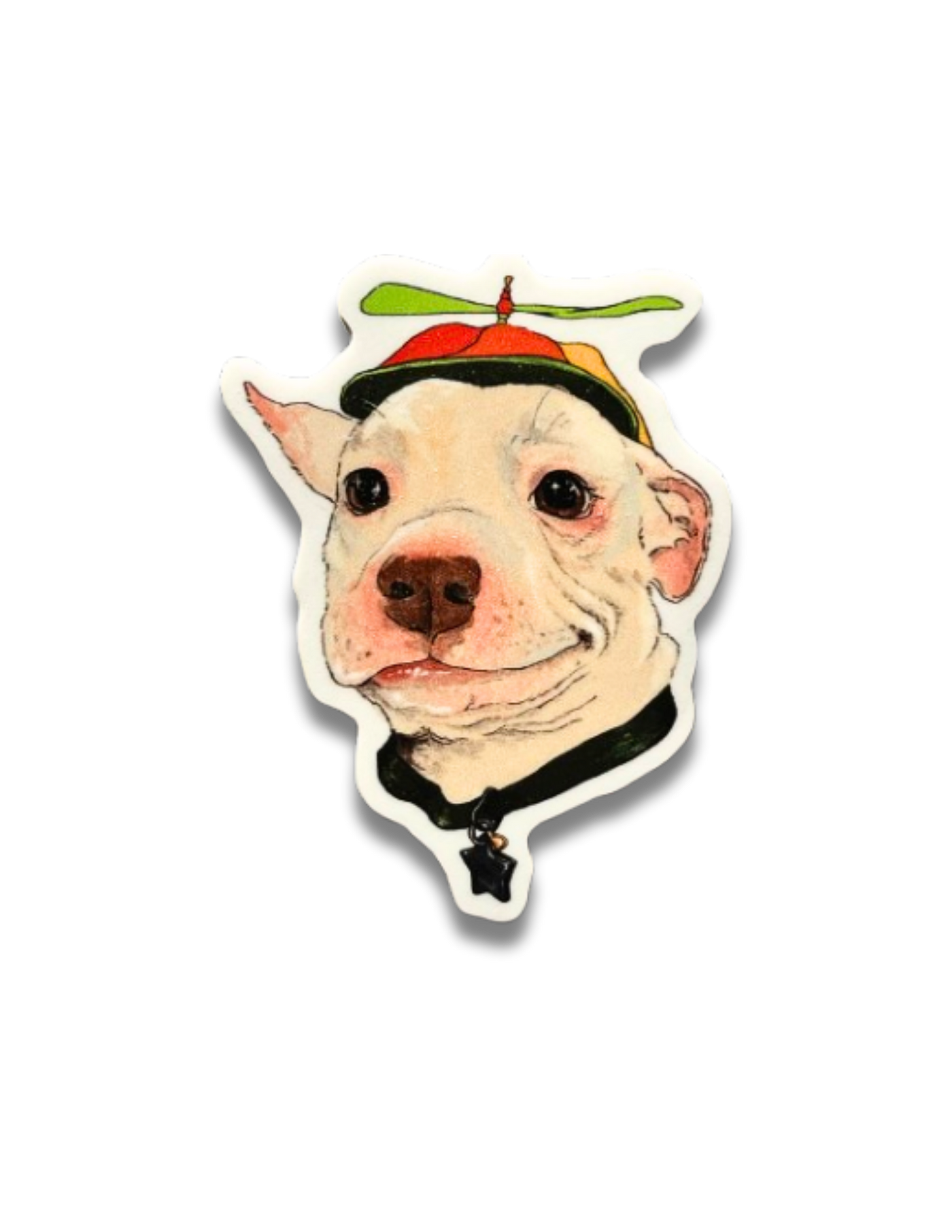 Propeller Hat Pitbull Sticker