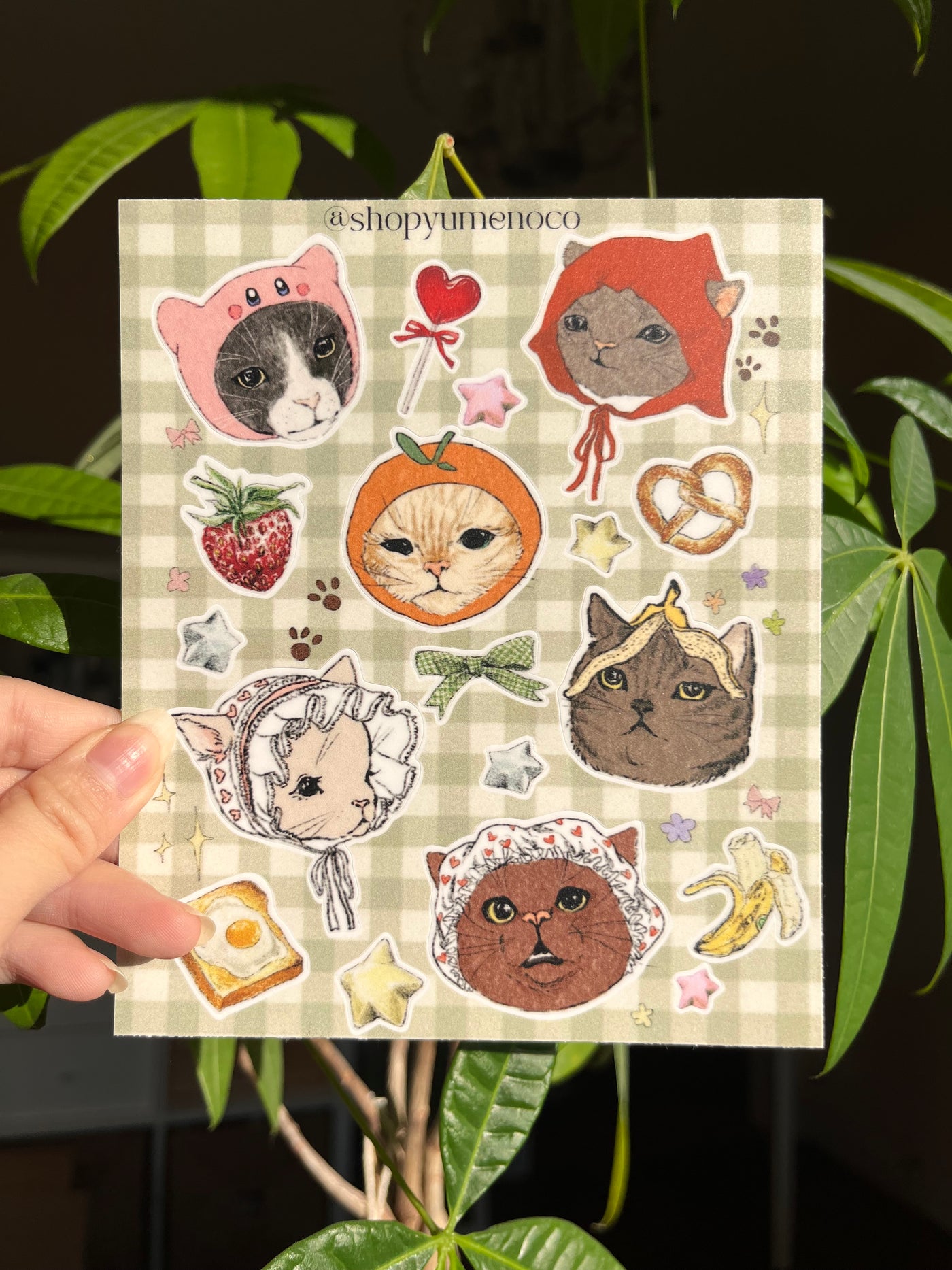 Cats with Hats Sticker Sheet