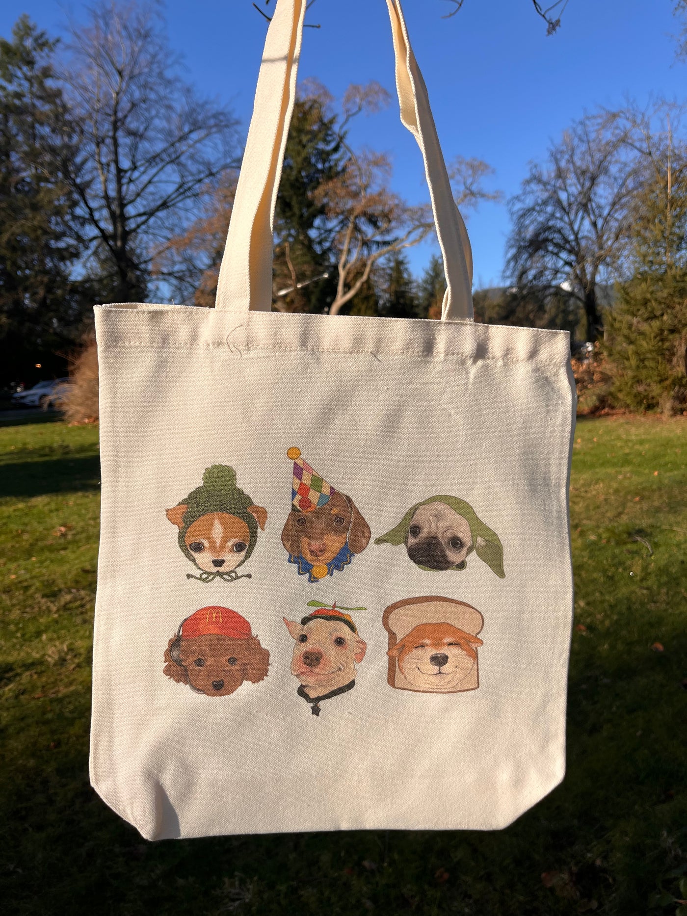 Dogs Wearing Hats Tote
