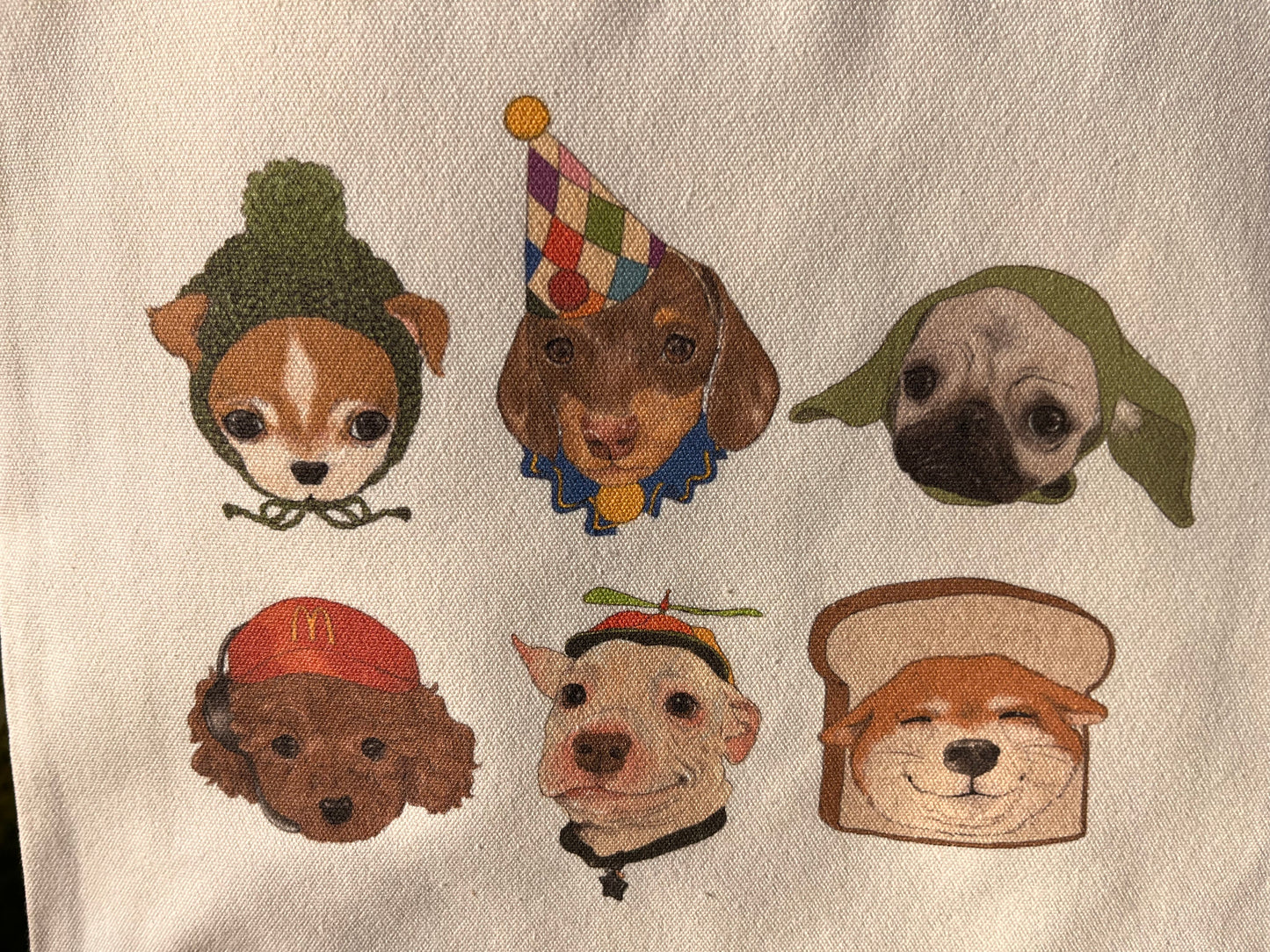 Dogs Wearing Hats Tote