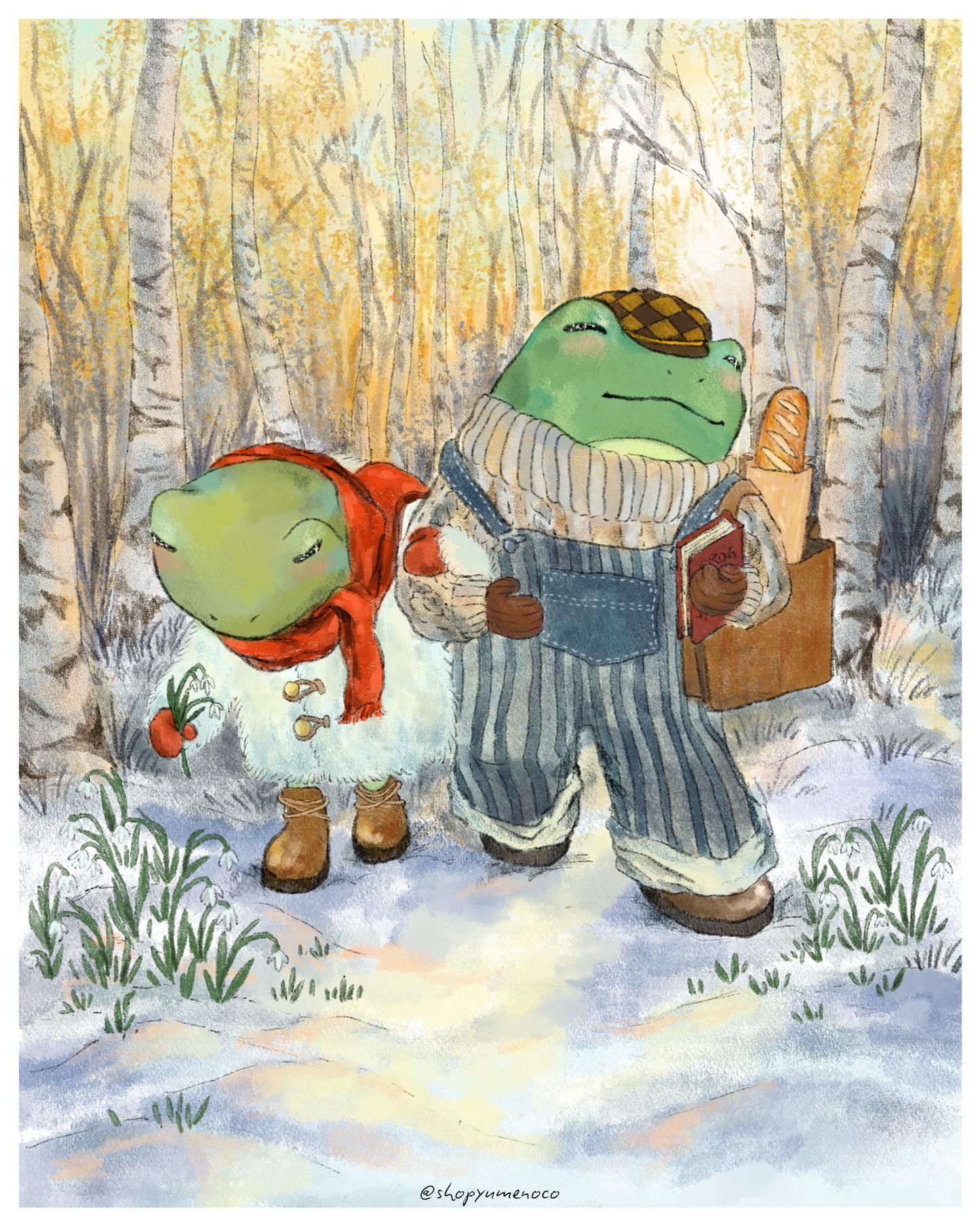 Wintery Frog Print